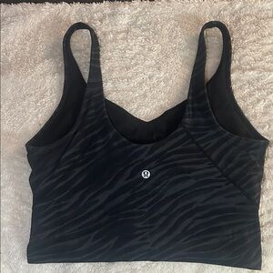 lululemon Align Black Zebra Pattern Sports Bra